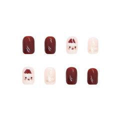 24pcs/Set Press On Nails R612