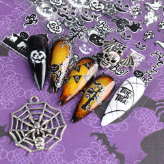 Halloween Nail Art Stickers Decals Self-Adhesive Nail Design Decoration Accessories