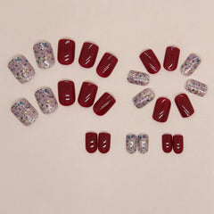 24pcs/Set Press On Nails W1400