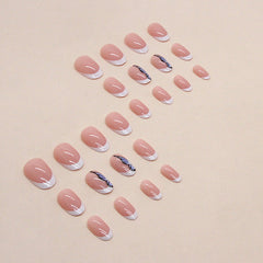 24pcs/Set Press On Nails W1070