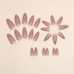 24pcs/Set Press On Nails W1178