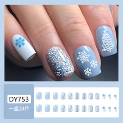 24pcs/Set Press On Nails DY753-B7