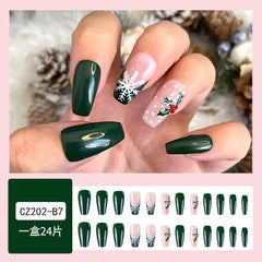 24pcs/Set Press On Nails CZ202-B7