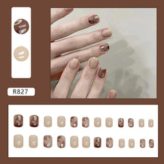 24pcs/Set Press On Nails R827