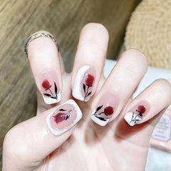 24pcs/Set Press On Nails R664