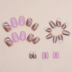24pcs/Set Press On Nails W1168