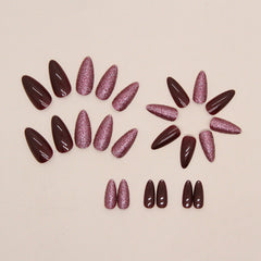 24pcs/Set Press On Nails W1061