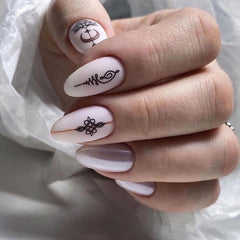 24pcs/Set Press On Nails W970