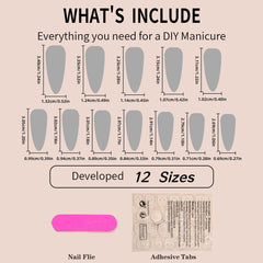 24pcs/Set Press On Nails XC-40-122