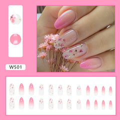 24pcs/Set Press On Nails W501
