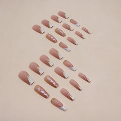 24pcs/Set Press On Nails W1479