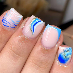 24pcs/Set Press On Nails W1266