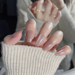 Nnatural & Flexible Cat Eye Press On Nails 24PCS/set 318 best seller