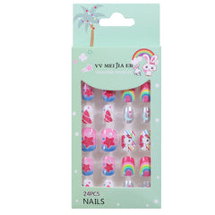 Mini Press On Nails For Kids 24 Pcs Christmas KPN4-003