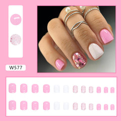 24pcs/Set Press On Nails W577