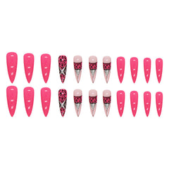 24pcs/Set Press On Nails W1157