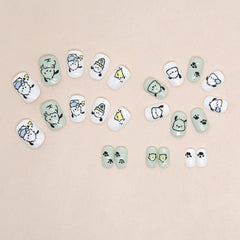Mini Press On Nails 24pcs/Set K007
