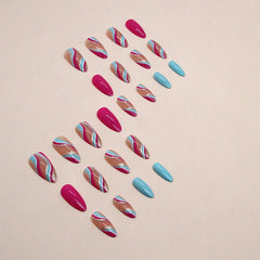 24pcs/Set Press On Nails W1315