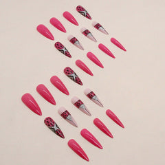 24pcs/Set Press On Nails W1157