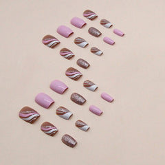 24pcs/Set Press On Nails W1168