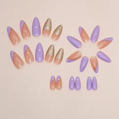 24pcs/Set Press On Nails W1313