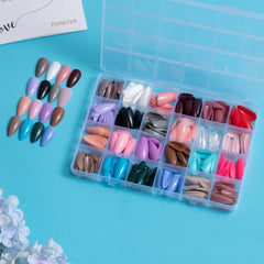 24 Colors 576 pcs /Set Press On Nails 24pcs/Color TF-013