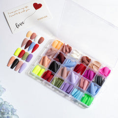 24 Colors 576 pcs /Set Press On Nails 24pcs/Color TF-024