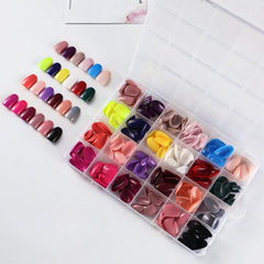 24 Colors 576 pcs /Set Press On Nails 24pcs/Color TF-031