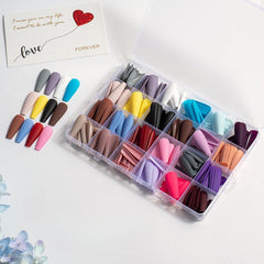 24 Colors 576 pcs /Set Press On Nails 24pcs/Color TF-007