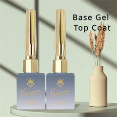 2 Pcs 15ml No Wipe Gel Top Coat and Base Coat Set