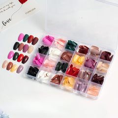24 Colors 576 pcs /Set Press On Nails 24pcs/Color TF-022