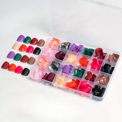 24 Colors 576 pcs /Set Press On Nails 24pcs/Color teo-TF-020
