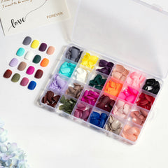 24 Colors 576 pcs /Set Press On Nails 24pcs/Color TF-010