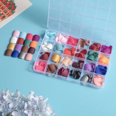 24 Colors 576 pcs /Set Press On Nails 24pcs/Color teo-TF-012