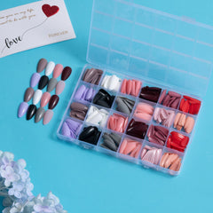 24 Colors 576 pcs /Set Press On Nails 24pcs/Color TF-021