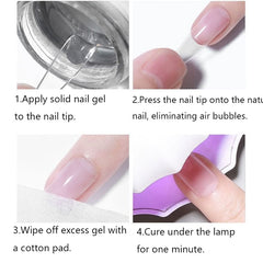 Solid Nail Gel Glue for Press-Ons and Soft Gel Tips