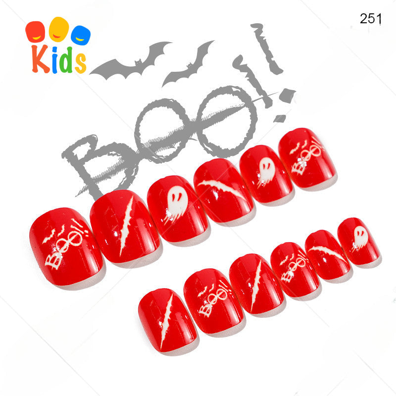 Mini press on nails for kids 24Pcs-12Size FNT-26-3