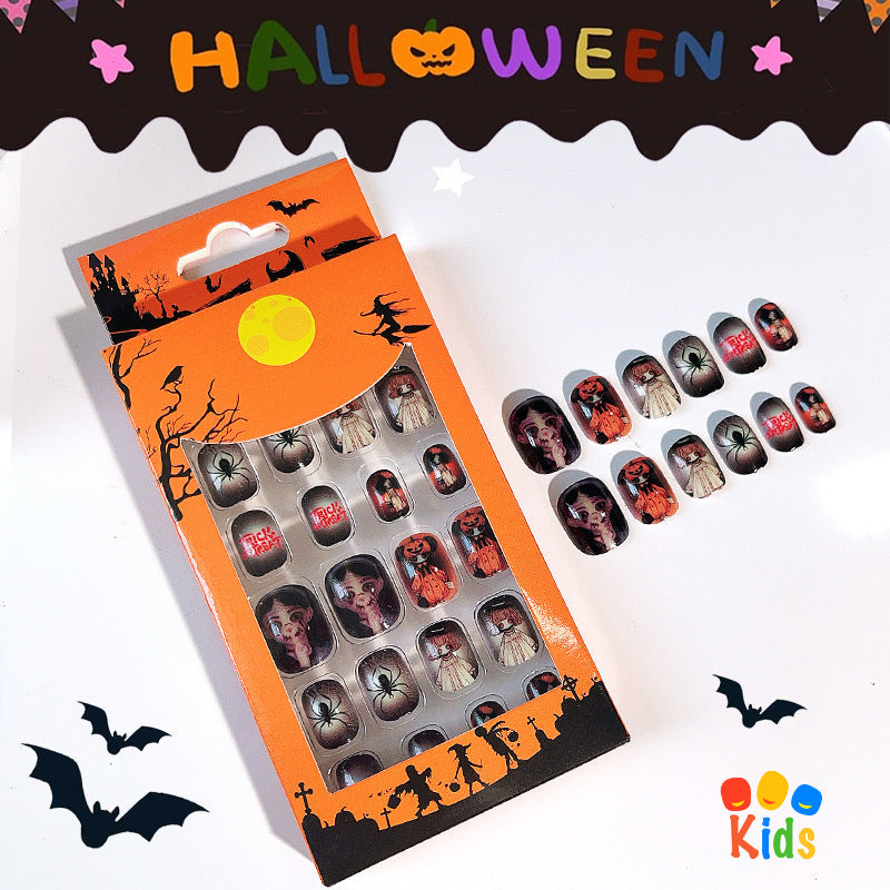 Mini press on nails for kids 24Pcs-12Size