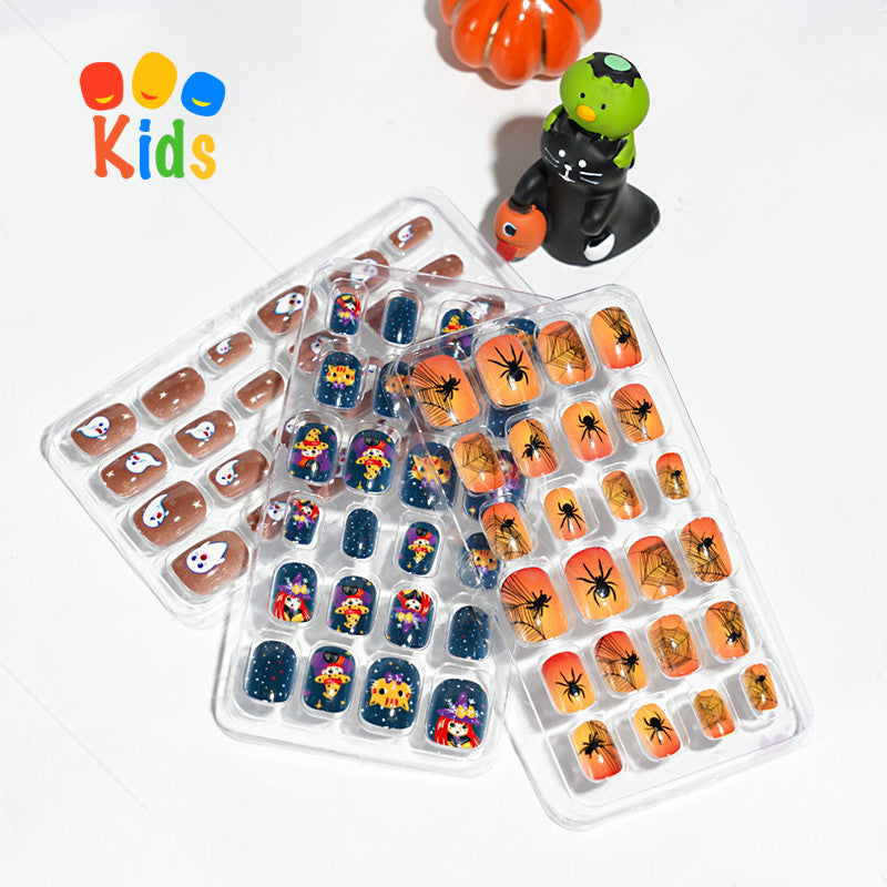 Mini press on nails for kids 24Pcs-12Size FNT-26-2