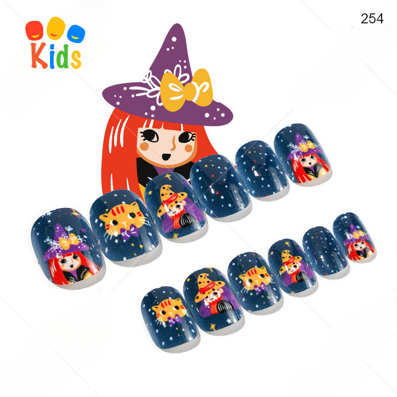 Mini press on nails for kids 24Pcs-12Size FNT-26-3