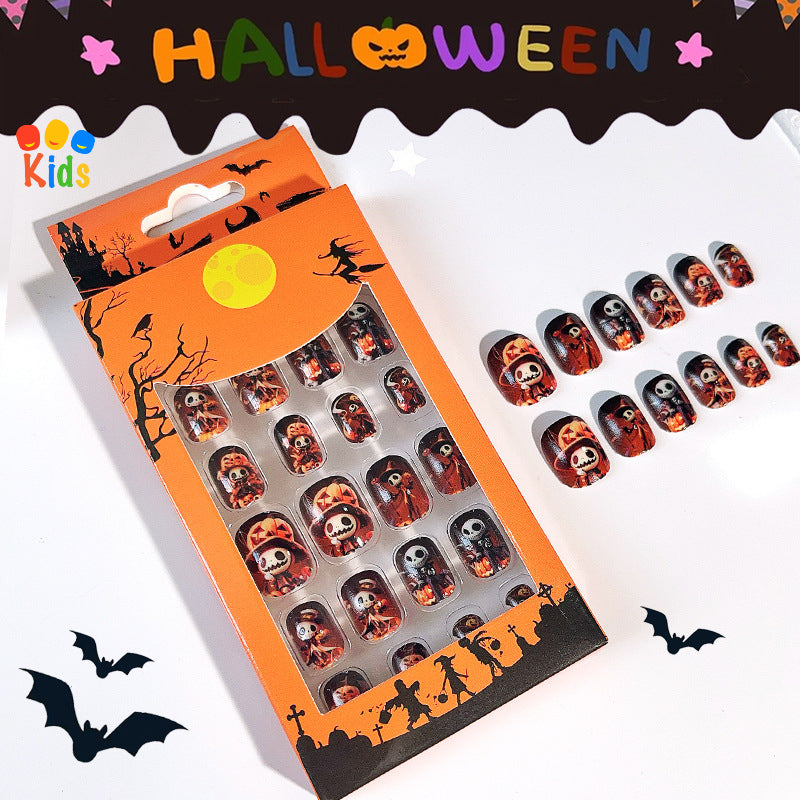 Mini press on nails for kids 24Pcs-12Size