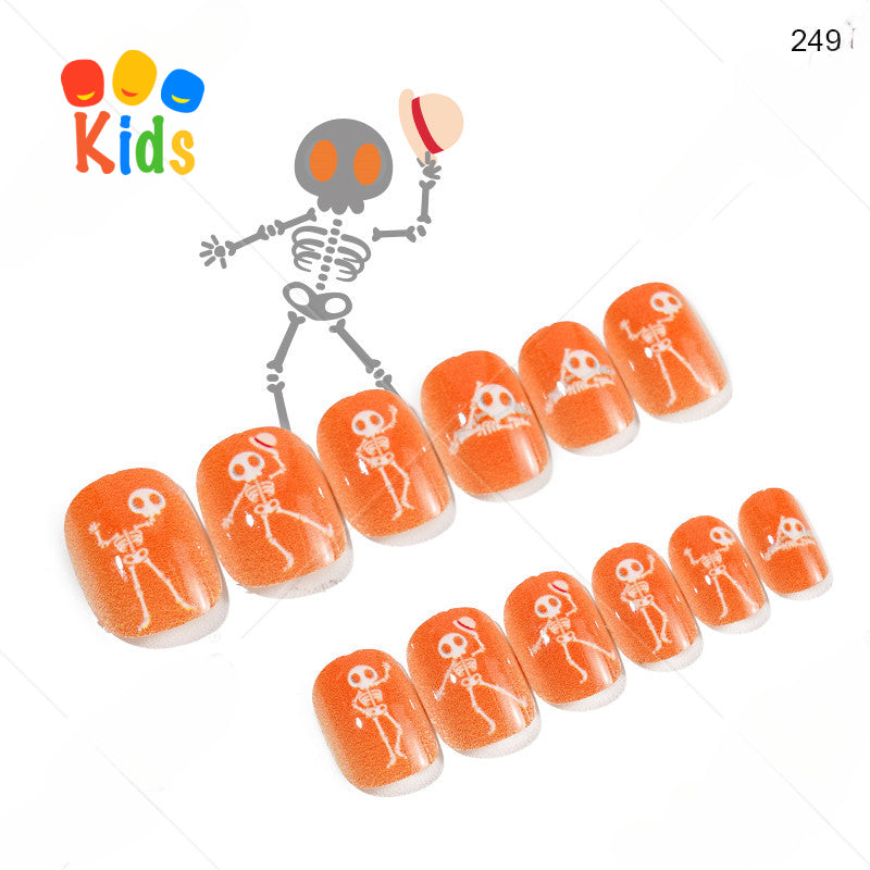 Mini press on nails for kids 24Pcs-12Size FNT-26