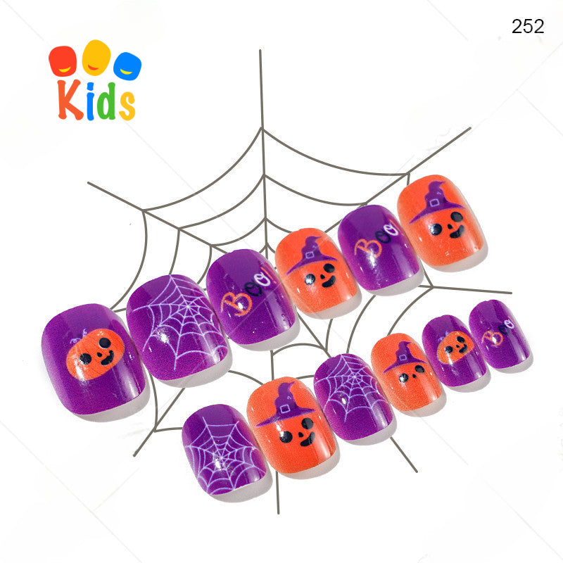 Mini press on nails for kids 24Pcs-12Size FNT-26