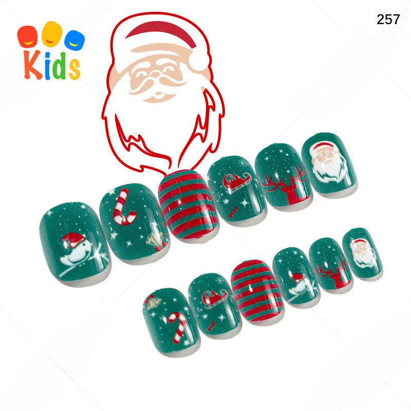 Mini Press On Nails For Kids 24Pcs-12Size