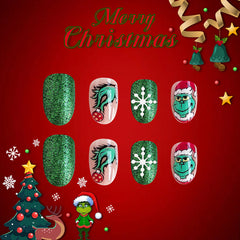 24pcs/Set Press On Nails Christmas C662