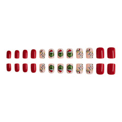 24pcs/Set Press On Nails Christmas C212