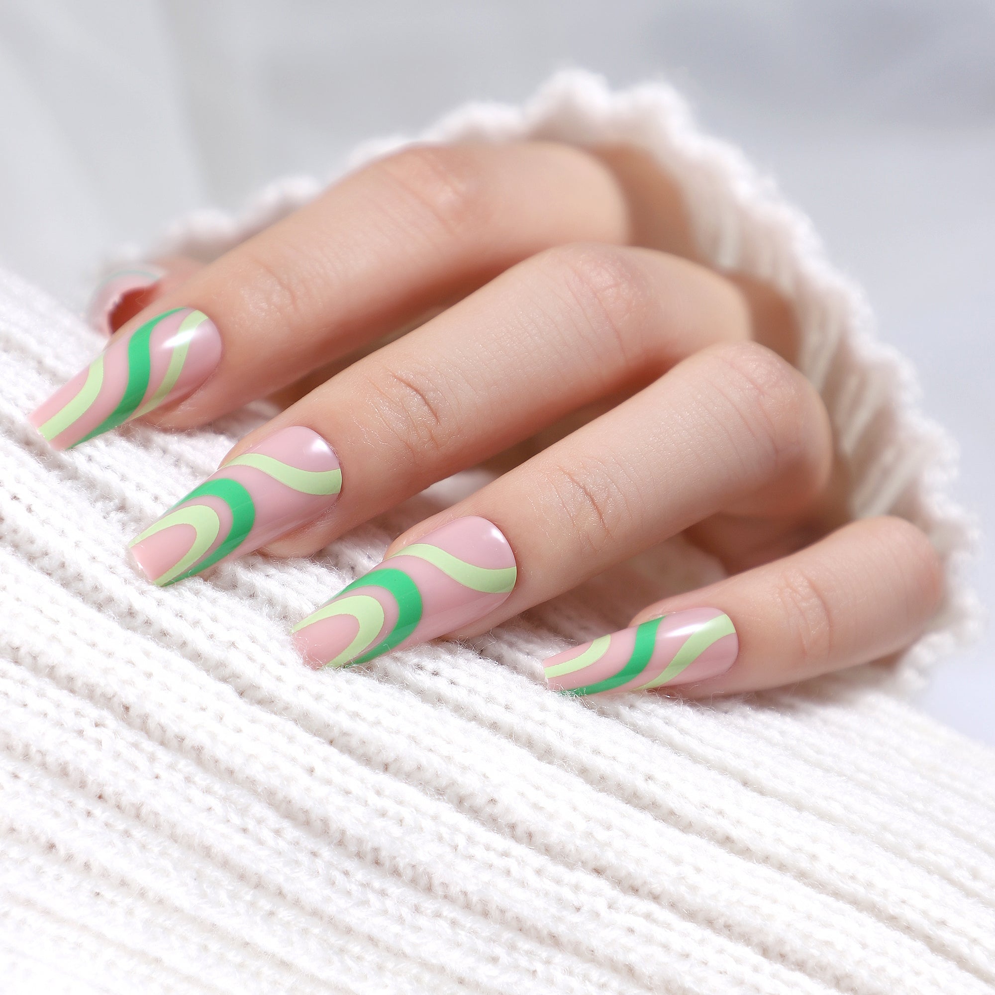 24pcs/Set Press On Nails XNPH1199