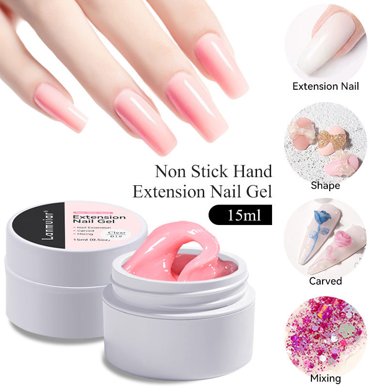 Nail art extension gel not stick to hands poly gel LM171-03