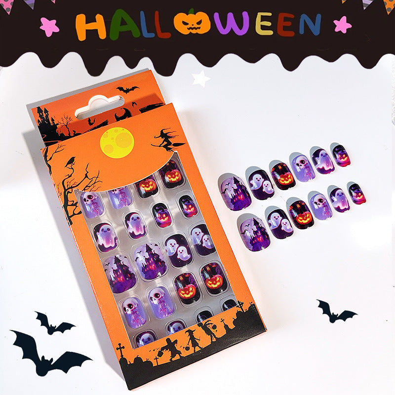 Mini press on nails for kids 24Pcs-12Size