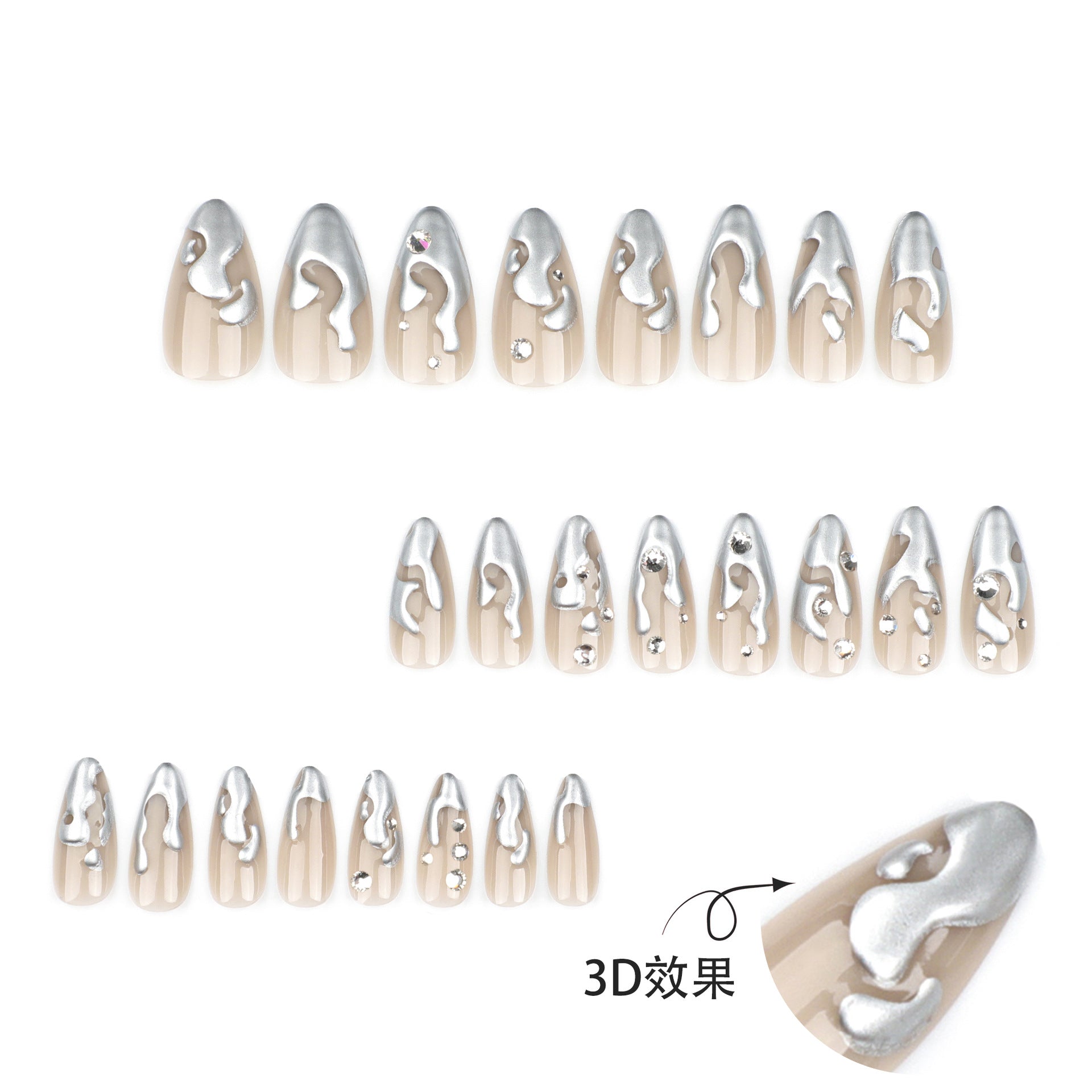24pcs/Set Press On Nails JP3427